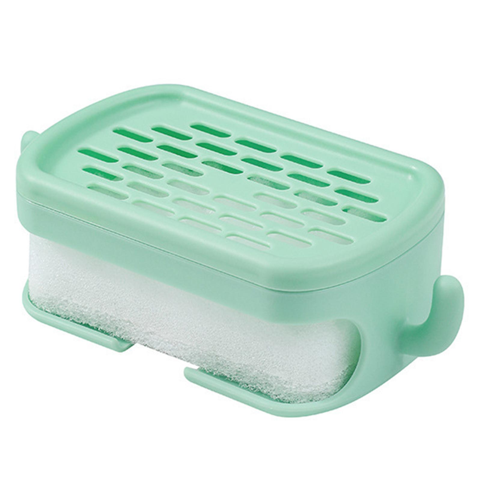 Punch Free Soaps Box No Drilling Drain Soaps Holder For Home зелёный