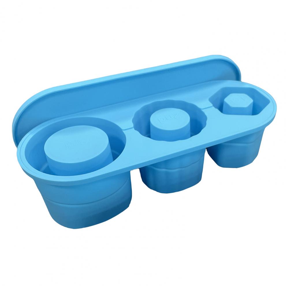 Silicone Hollow Cylinder Ice Cube Tray With Lid Mold For Cola Coffee Stackable Ice Cubes Maker For 30 40oz Cup Tumblers
