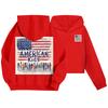 Kids Casual Fashion American Flag Printed Long Sleeve Hooded Sweatshirt