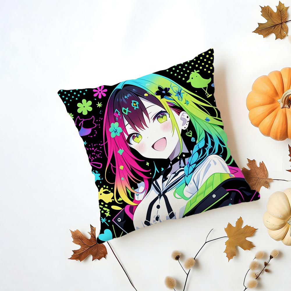 Fashion Pop Art Anime Street Graffiti Cushion Cover Washable Linen Pillowcase Soft for Daily Sofa Bed Home Room Decor