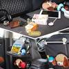 Car Seat Back Organizer with Foldable Table Tray PU Leather Storage Organizer Pockets Kick Mats Seat Interior Accessories