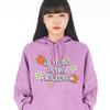 Oversized Drop Shoulder Flower Hoodie_Violet