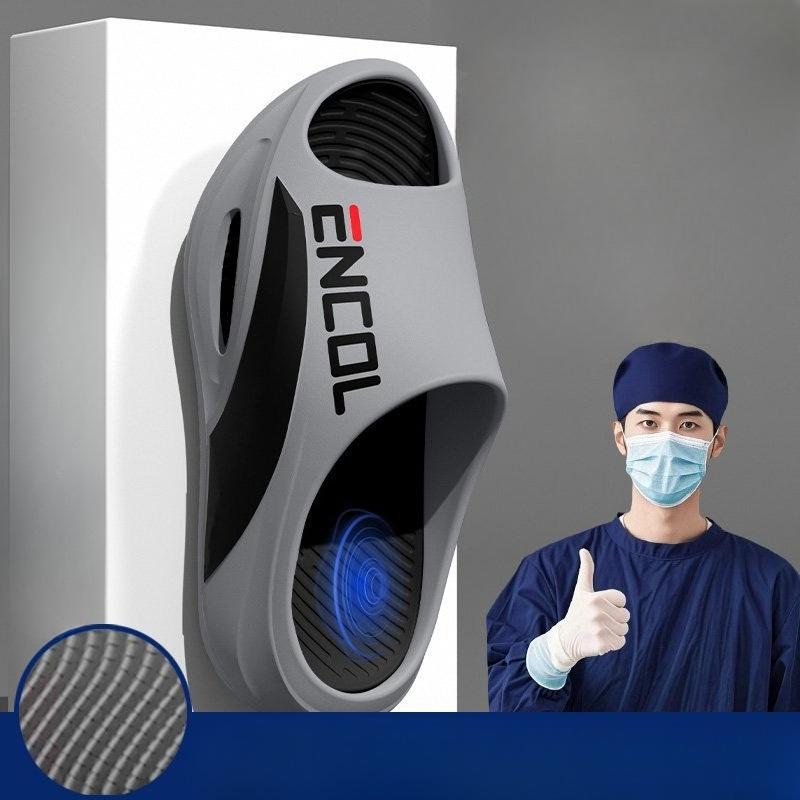 Operating Room Slippers - Men s Thick-soled Anti-slip Anti-odor Shoes 39-40 серый