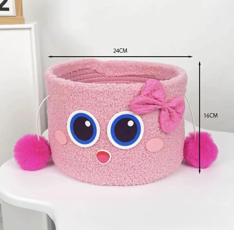 

Cartoon Monster Fun Storage Box Cotton Rope Woven Storage Basket Large Capacity Snack and Toy Storage Basket Desktop Decoration