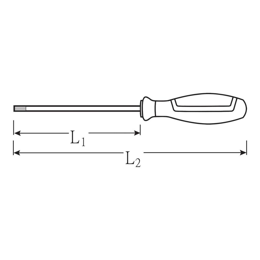 STAHLWILLE Hexalobular Screwdriver, T30, 115mm Shaft Length, 4650-T30N