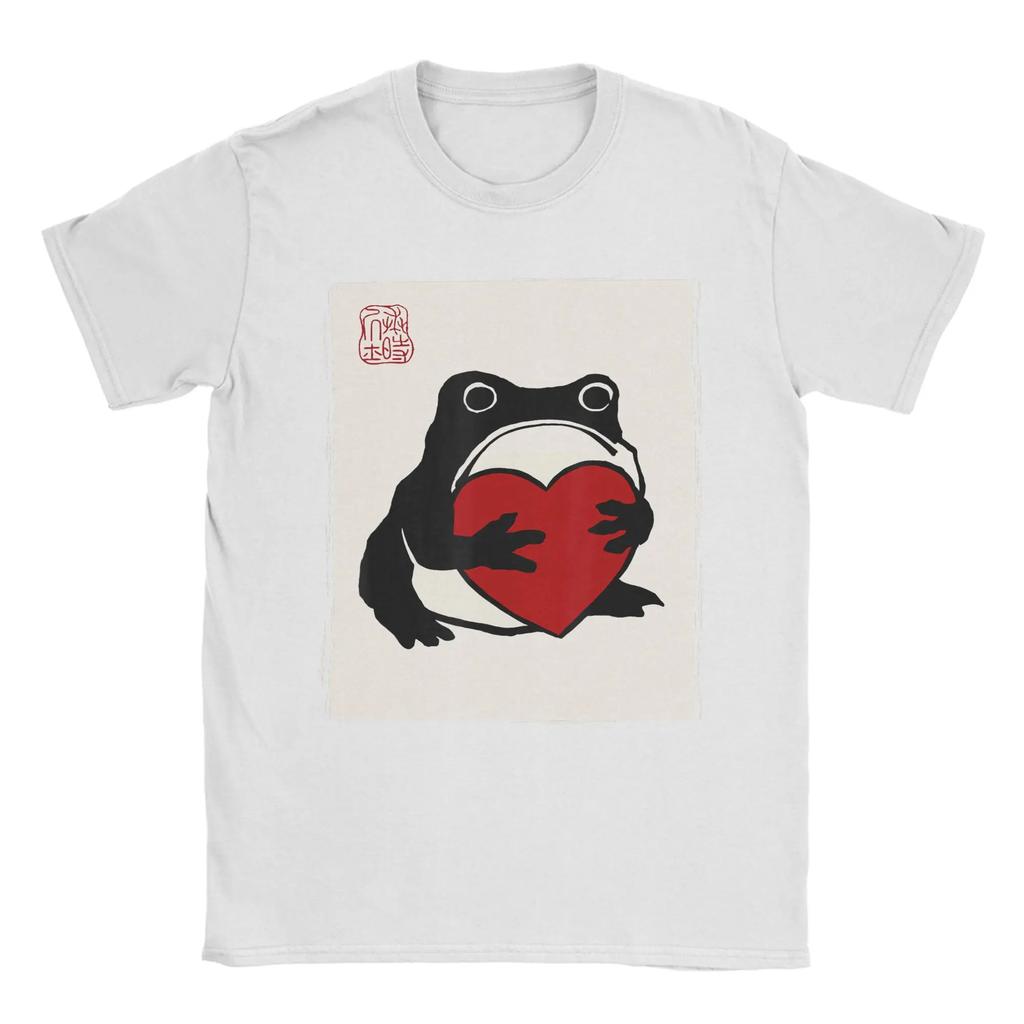 Harajuku T Shirt Summer Grumpy Frog Japanese Valentine's Day Fashion T Shirts 100% Cotton Tee Shirt for Man Short Sleeve Clothes