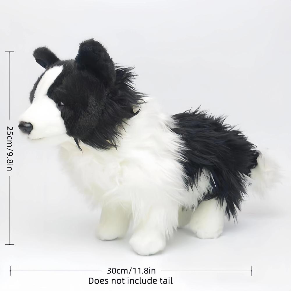Peluche Cane Border Collie 30 cm Giocattolo di Peluche per Bambini Regalo Perfetto per Bambini e Bambine