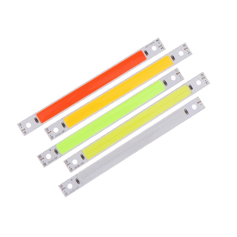 120X10Mm 3V 5V Led Bulb Cob Strip Chip On Board Warm Cold White Blue Red Green 5W Led Lights For Cob Work Lamps Decoration Light