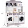 Wooden Kids' Kitchenware Playset with Sound and Light Range Hood