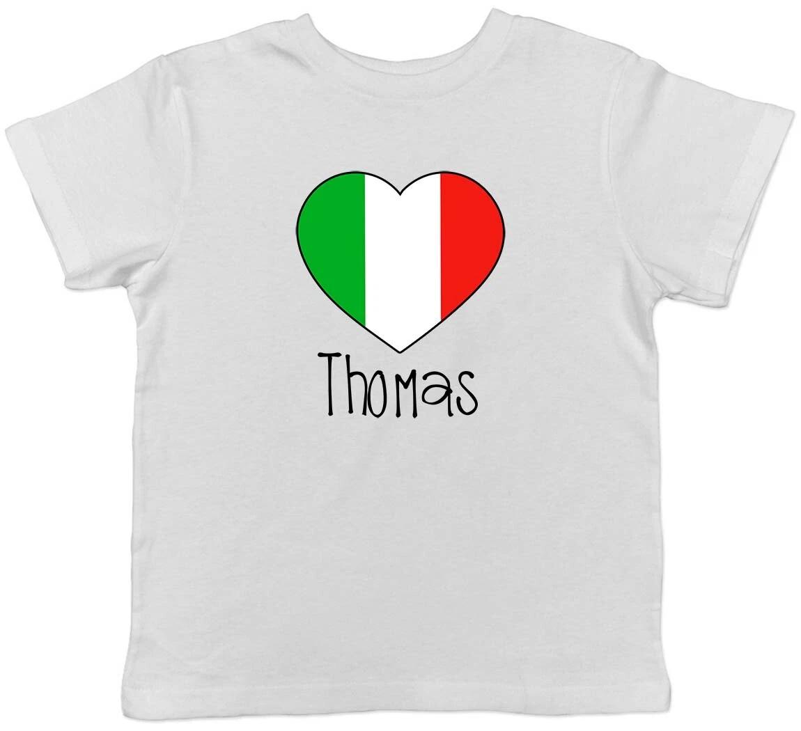 Personalised Football Italy Flag Childrens Kids T-Shirt Boys Girls 130