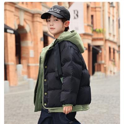 Winter Children's Boys' Winter Cotton-padded Jacket, Thickened and Trendy Down Cotton-padded Jacket for 4-14Years Boys In Winter