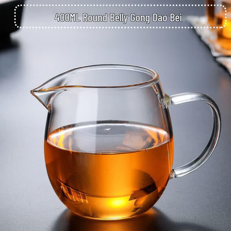 ZISIZ Heat-Resistant Thickened Glass Tea Pitcher Set with Filter