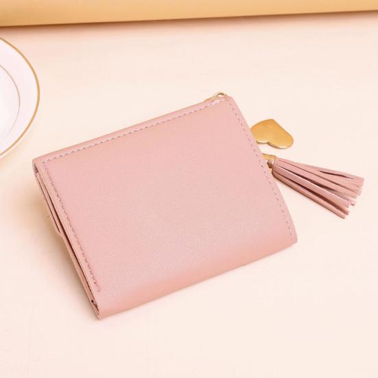 Women Slim Card Wallet Short Long Wallet with ID Window Zippered Coin Pocket Card Holder Wallet for Travel Shopping
