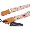 MUSIC FIRST? "Wild Rose - Cream" Soft Cotton Ukulele Strap/Ukulele Shoulder Strap