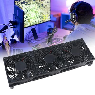 Ventilador de roteador de PC alimentado por USB de 5 V, ventilador de resfriamento de alto fluxo de ar, velocidade de 1400 rpm, fluxo de ar de 45 CFM para roteador, modem, caixa de TV, eletrônicos