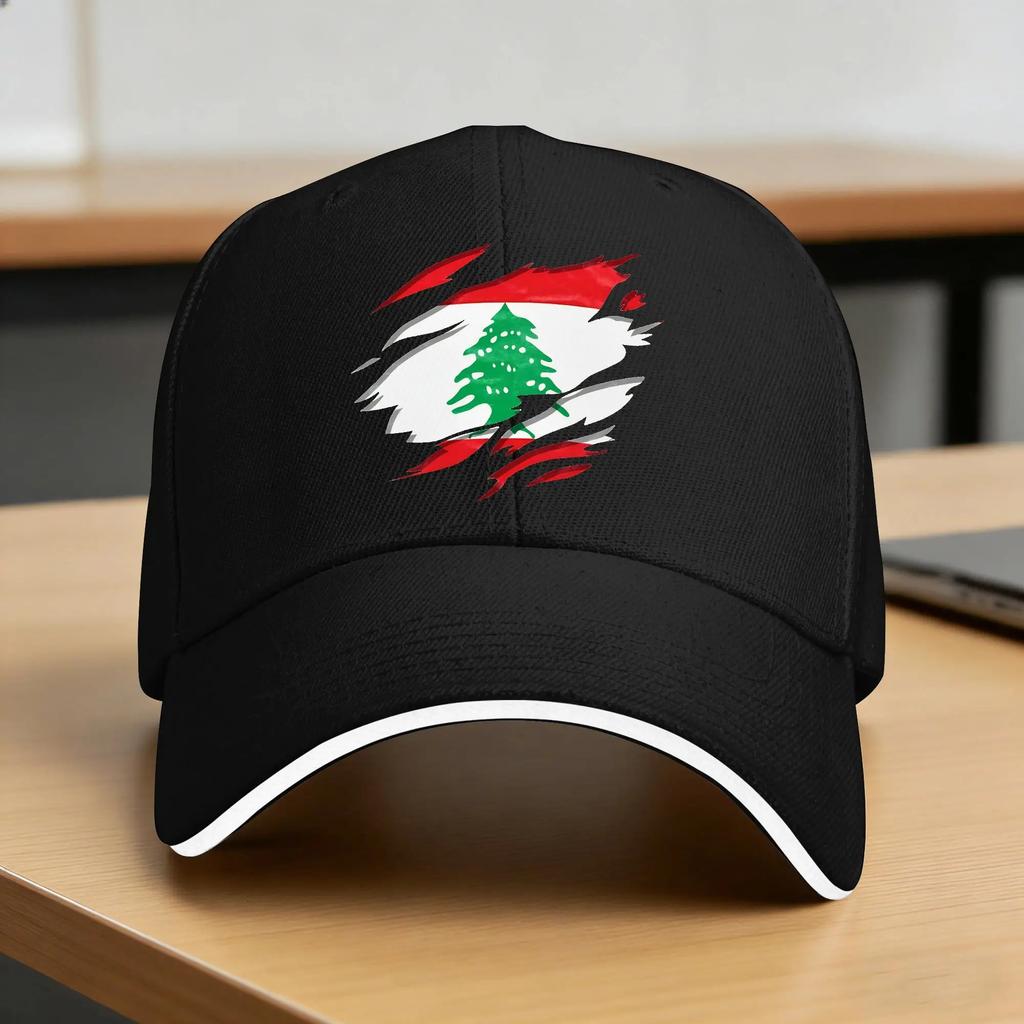 Lebanon Flag Map Sun Baseball Cap Spring Unisex Adult Smile With Love Print Trucker Hat Adjustable Running Hippie Baseball Caps