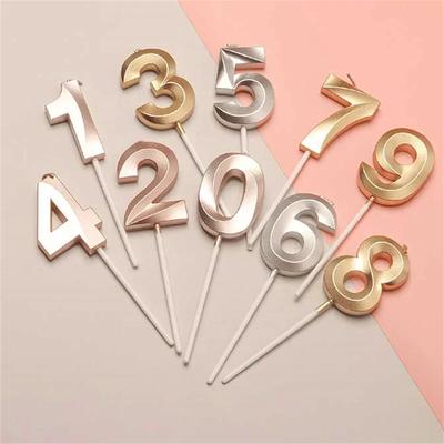 Birthday Wedding Anniversary Dessert Cake Decorating Supplies, 10pcs Birthday Number Candle Party Cake Decorating