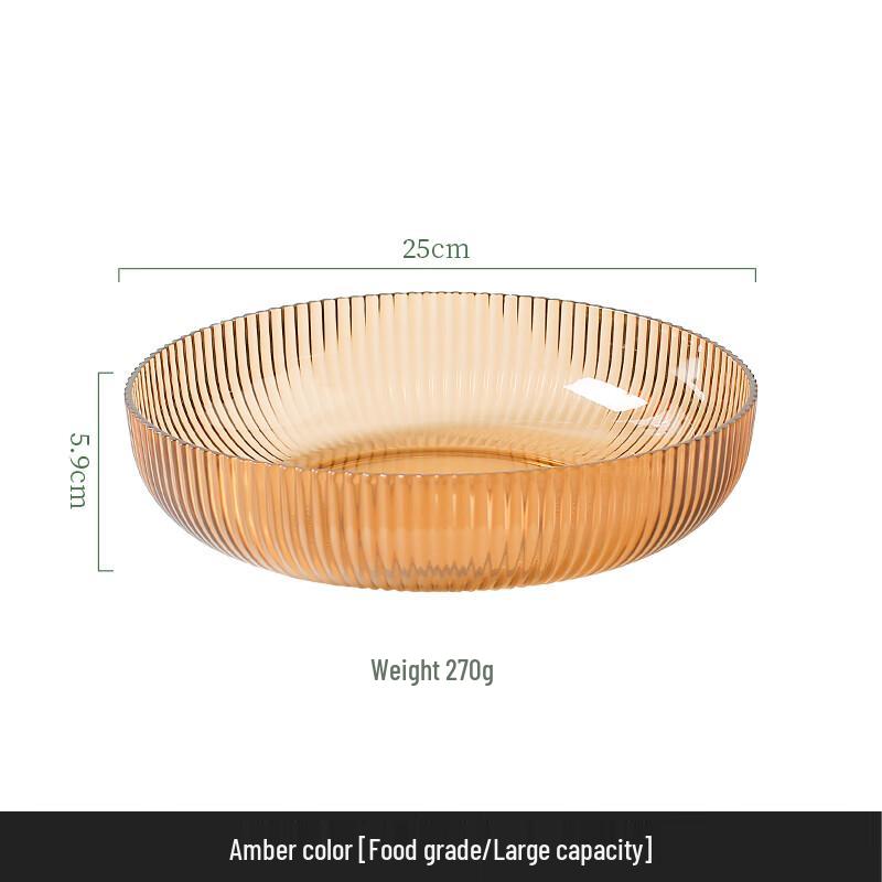 Amber Plastic Fruit & Snack Tray