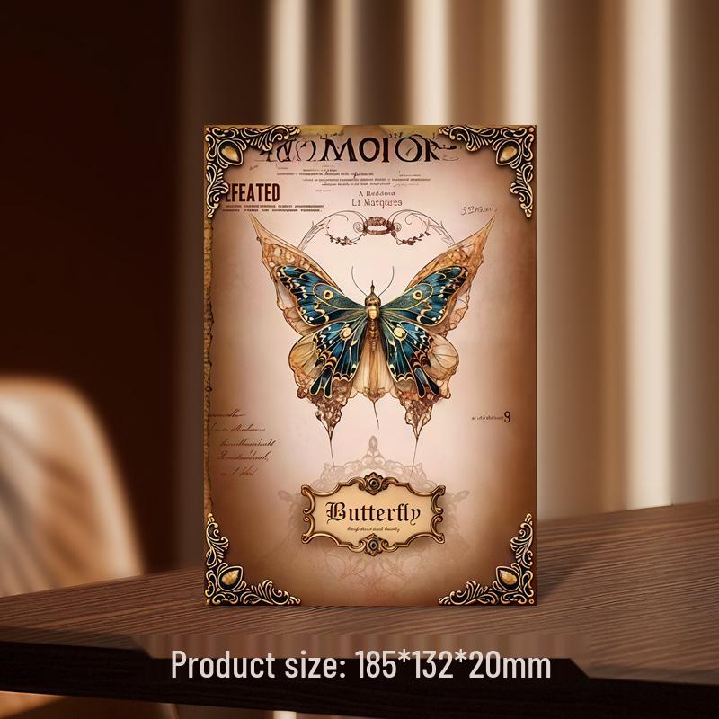 Thickened Creative Retro Notebook: Magic Butterfly Illustration for Students or Graduation Gifts