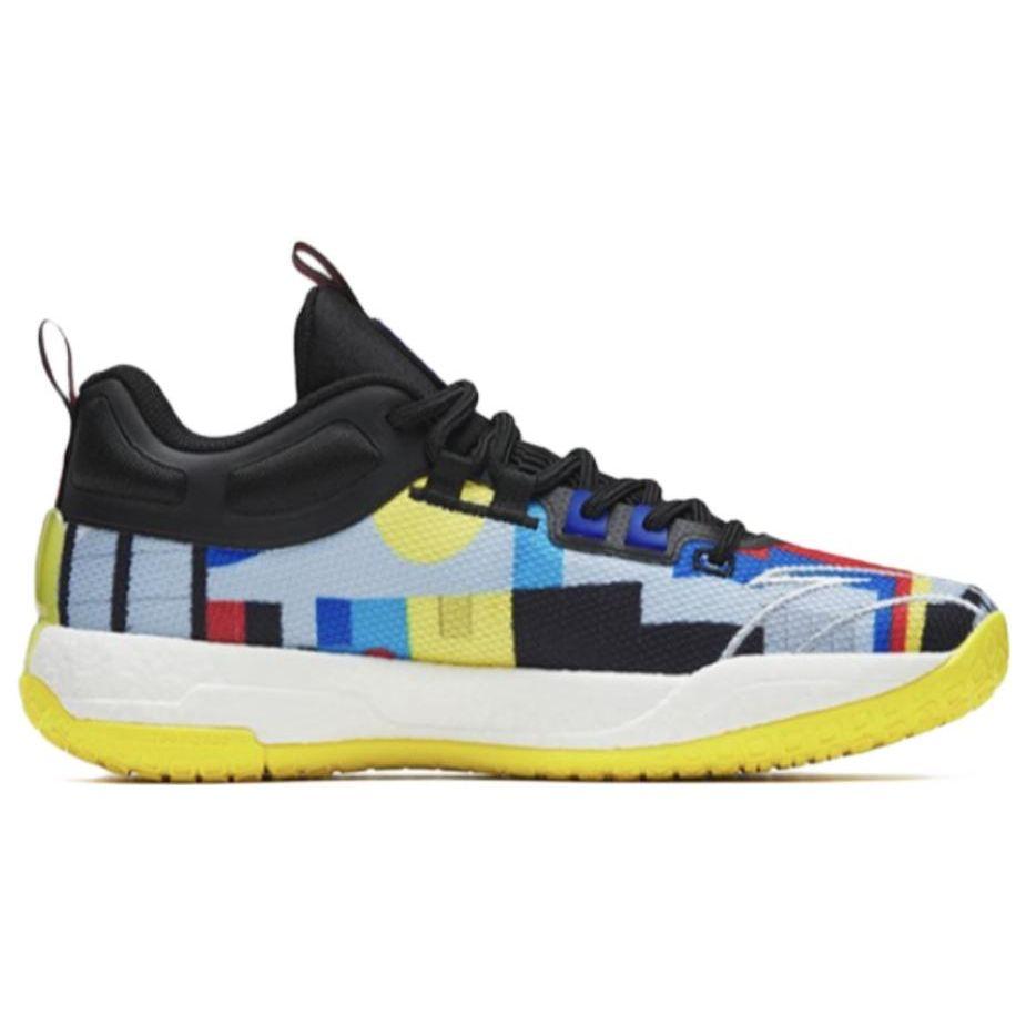 Anta Dominator Shock Absorption Non-Slip Wear-Resistant Low-Top Basketball Shoes Men sneaker Black Yellow 112241112-6