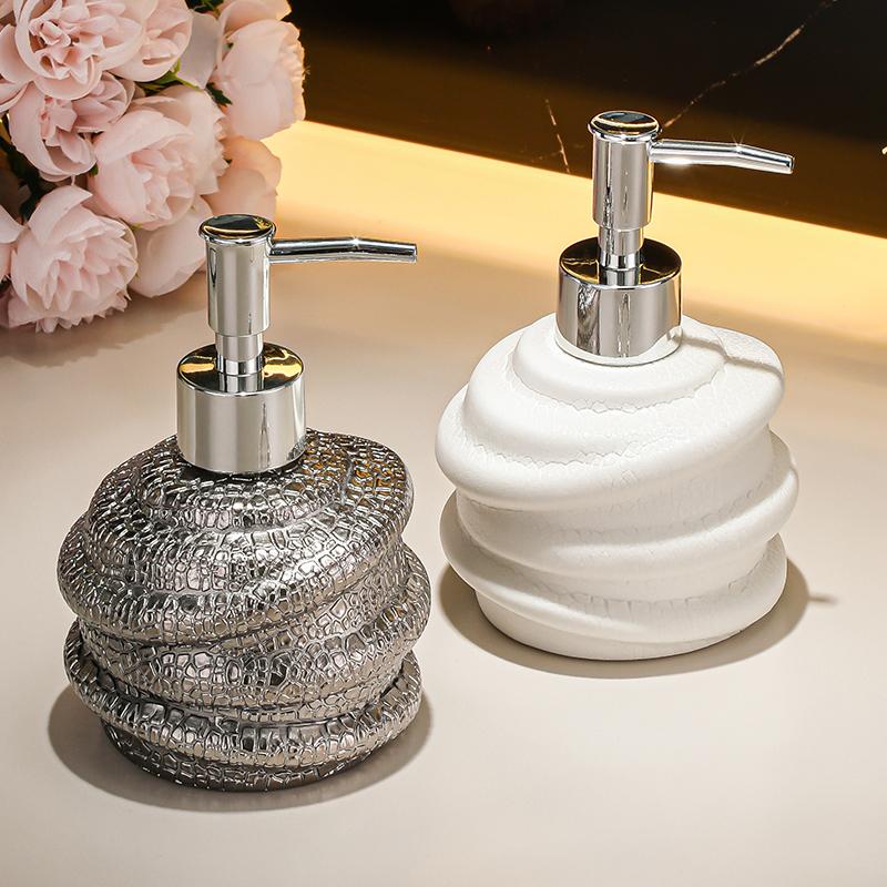 300ML Ceramic lotion Bottle Hotel Toilet Hand Wash Liquid Press Bottle Body Wash Shampoo Dispensing Bottle soap dispenser