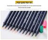 STA 3110 Watercolor Marker Set: Double-Ended Soft Tip, Water-Soluble, Washable Drawing Pens for Manga.