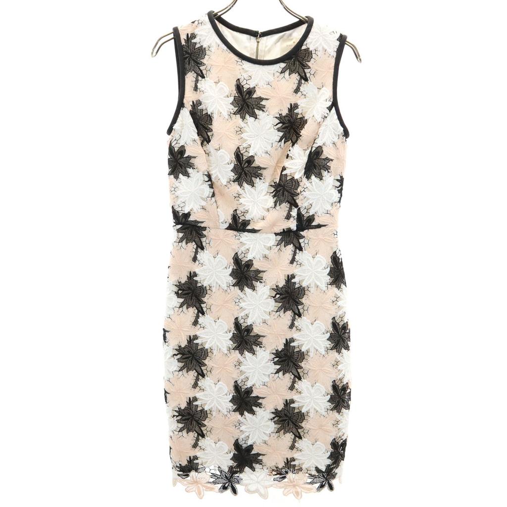 Kate Spade Цветочный Комбинезон для гонок без рукавов Белый система Застежка сзади Женский Б/у