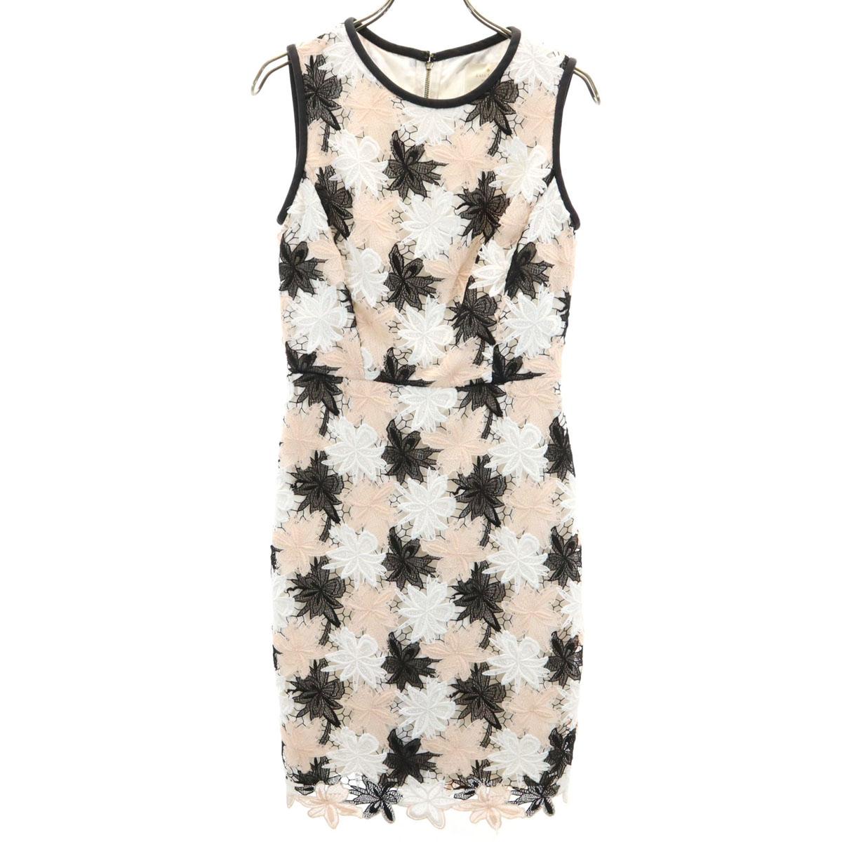 

Kate Spade Цветочный Без рукавов гоночный цельный купальник Белая система Застежка сзади Женский Б/У