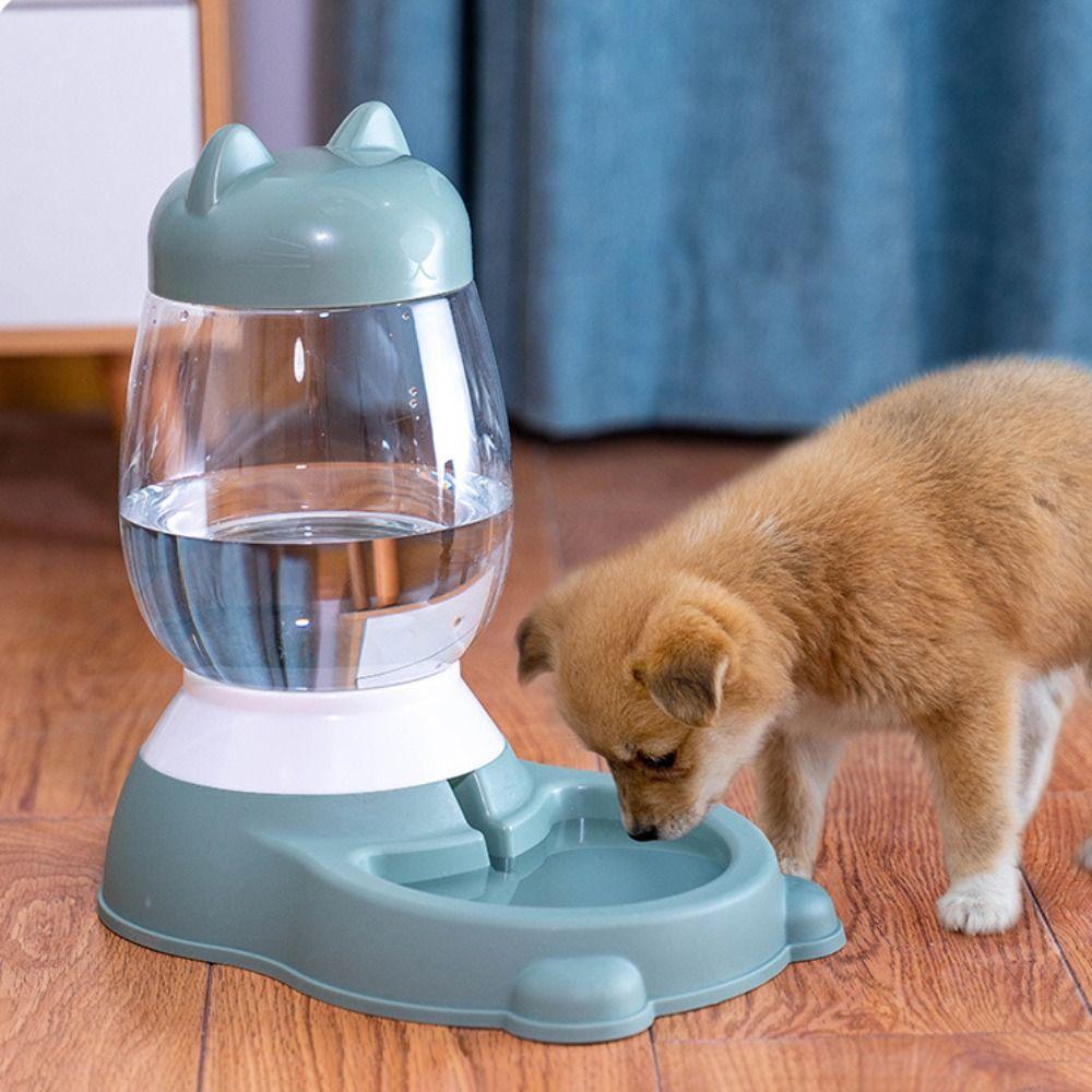 Plastic Pet Feeder Dispenser 2.2L Large Capacity Pet Drinking Bowl Cat Dog Food Water Bowl  Cat