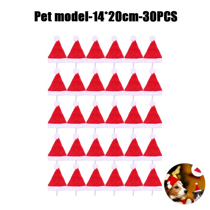 Christmas Pet Dog Cat Santa Hat Cosplay Hats Pet Costume Ornaments Party Pet Supplies Christmas Decorations Suministros Navideño