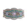 Boho Style Heavy Industry Turquoise Hollow Ethnic Style Pattern Elastic Ethnic Style Yunnan Travel Photo Elastic Tight Women's Waist Seal