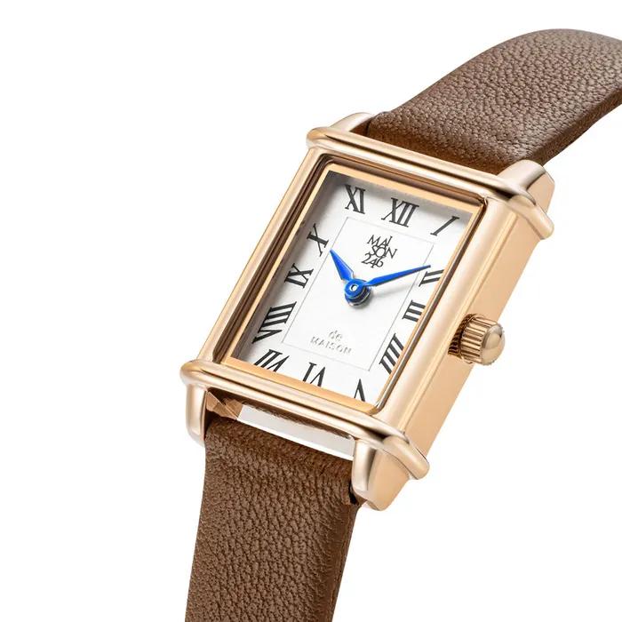 Women's Leather Watch MS246-13 RWH/BR
