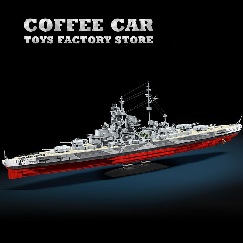 NEW German Warship Model Bricks Kit Military Battleship Building Blocks WW2 Cruiser Boat Submarine Assembly Toys Adult Kids Gift