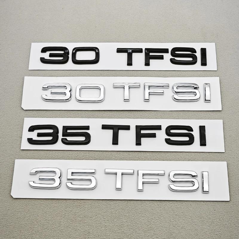3D ABS Chrome Black Car Styling 30 35 TFSI Rear Trunk Badge Emblem For Audi A3 8V A4 B9 30TFSI 35TFSI Auto Exterior Accessories