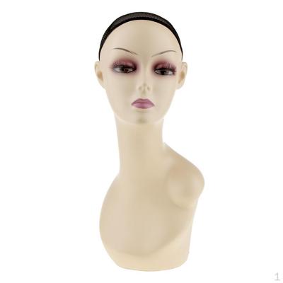 Langlebiger Kunststoff-Kopf für Damen, 18 Zoll, für Perücken-Display, Hautfarbe