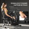 Recumbent Exercise Bike, Wheels, Magnetic Resistance, Adjustable Seat, 132 x 62 x 100 cm, Black