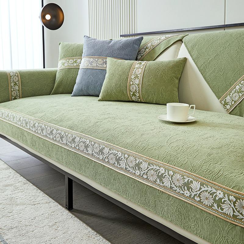 Four Seasons Universal Chenille Sofakissen Licht Luxus Rückenlehne Handtuch Sofabezug Bezug Stoff Kissen Modern