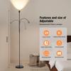 Adjustable Gooseneck LED Floor Lamp, Dimmable Black Task Light with Remote & Timer