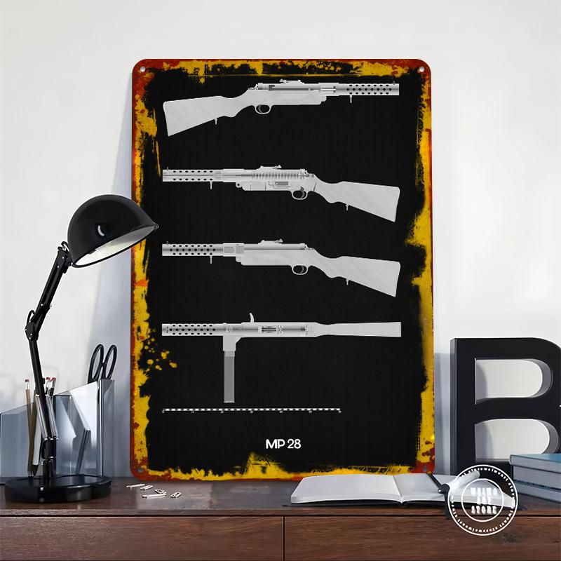 MP 28 Printed Poster Customized Wall Art Retro Vintage Metal Tin Signs for Decoration Bedroom Decorations Home Decor Man Cave