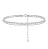 ORSA JEWELS Elegant Layered 925 Sterling Silver Chain Anklet for Women Summer Sexy Beach Foot Chain Ankle Straps Jewelry SA104