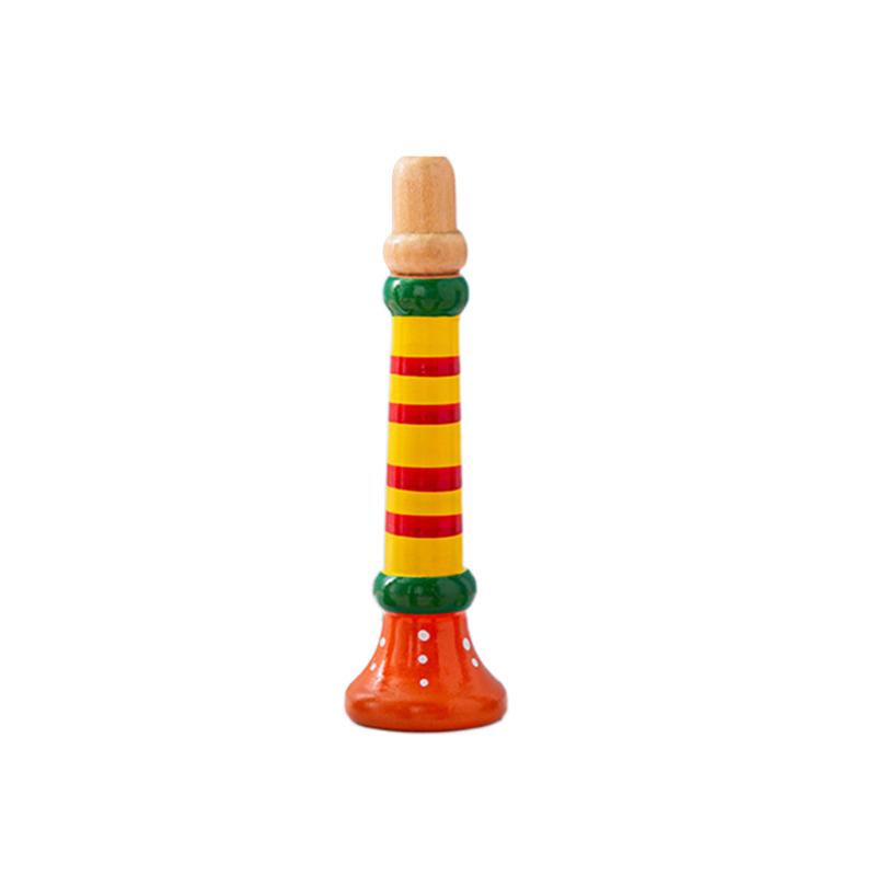 Wooden Trumpet Children Toy Horn Whistle Musical Instrument for Kids Early Educational Orff Music Instrument Sound Training Game