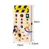 DIY Busy Board Physics Science Wooden Toy with LED Light Switch for Children Education Learning Sensory Busy Board Game Toys