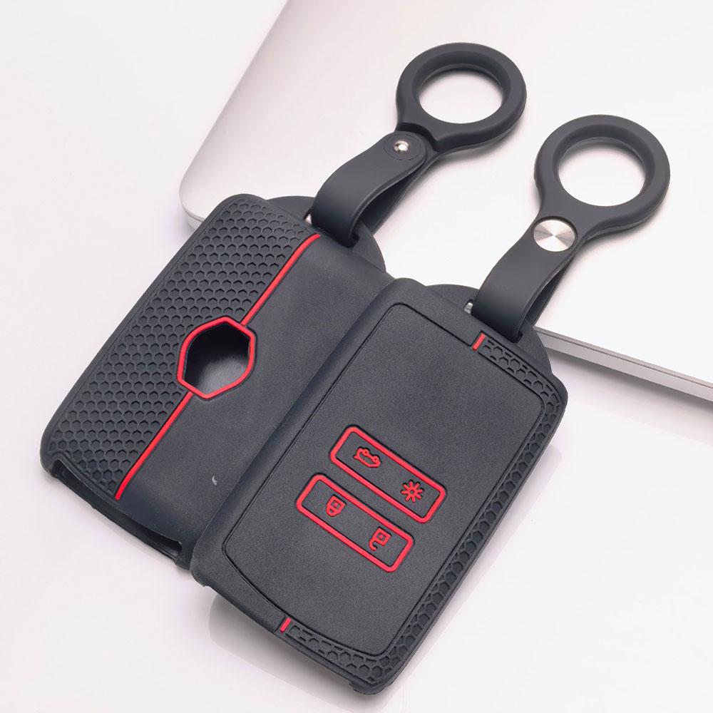Key Fob Cover for Renault Koleos Kadjar Megane Talisman Espace Scenic Grand with Keychain Anti-Scratch Guard Shockproof Protection
