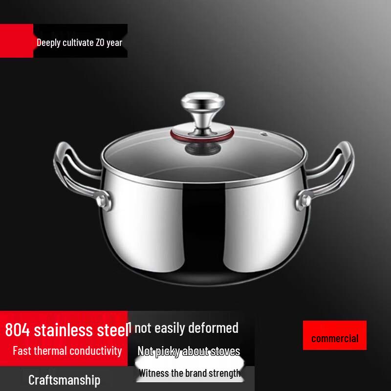 Sule 304 Stainless Steel Double Handle Soup Pot