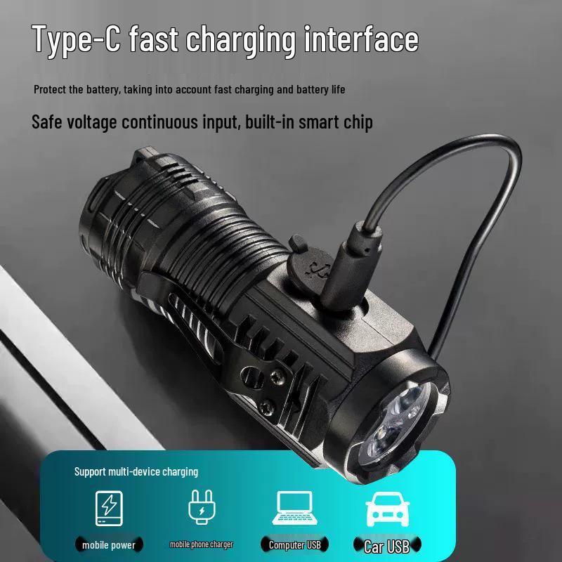 Three-Eyed Little Monster: Super Bright, Long-Lasting Multifunctional Flashlight with Magnet, Rechargeable and Explosion-Proof for Emergencies