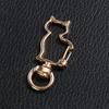 Gold Silver Plated Cat Connecting Ring Zinc Zinc Alloy DIY Keychain Buckle  DIY Jewelry
