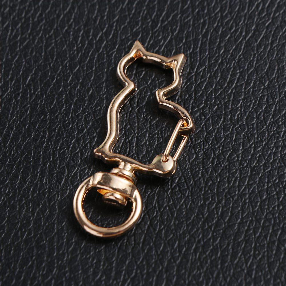 Gold Silver Plated Cat Connecting Ring Zinc Zinc Alloy DIY Keychain Buckle  DIY Jewelry