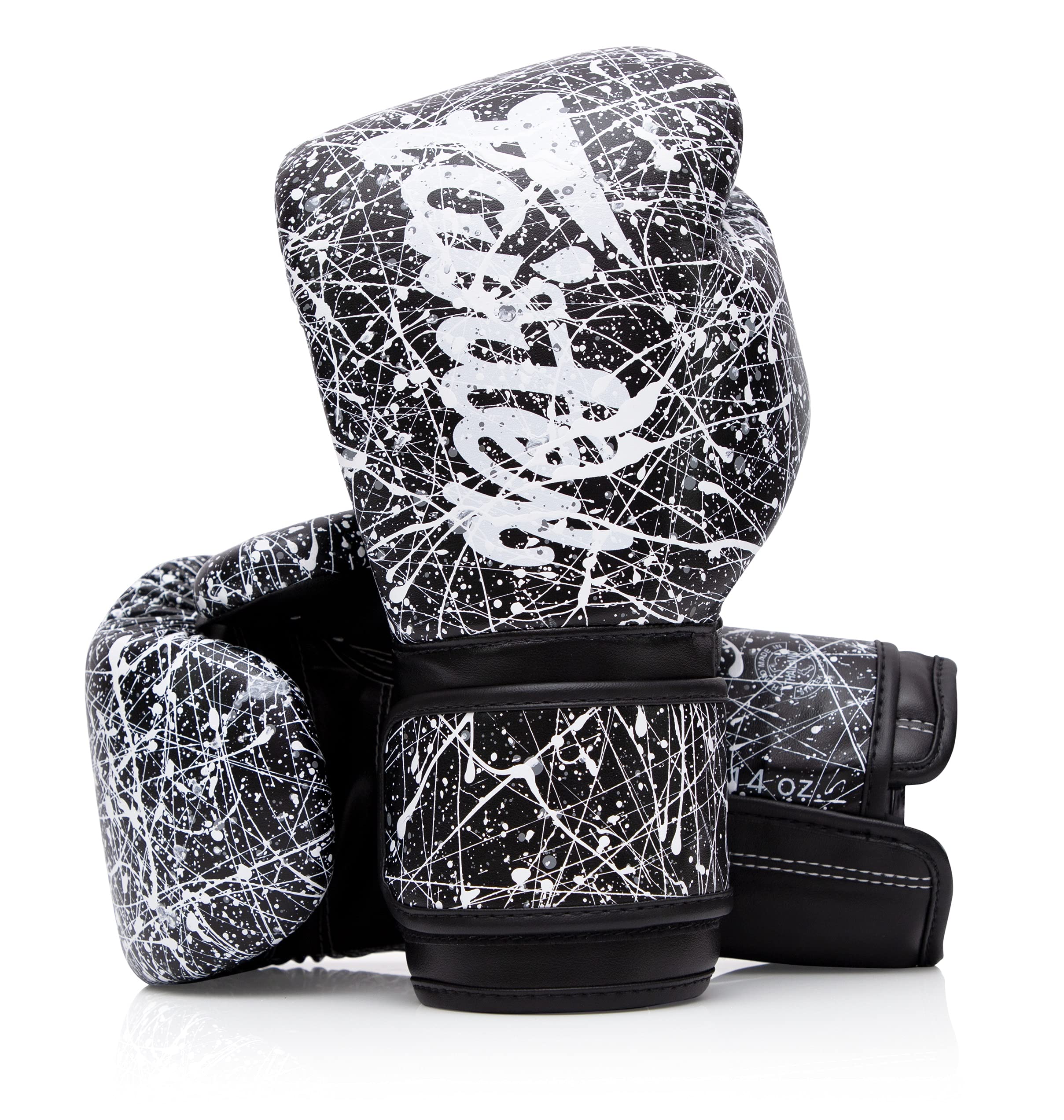 

Боксерские перчатки Fairtex BGV14 - (Черный/Белый/10 унций) чёрный