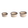3Pcs Round Braided Linen Baskets Handwoven Linen Rope Organization Baskets Portable Round Storage Container