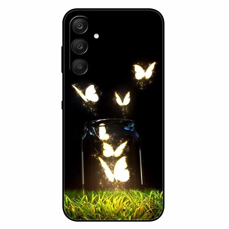 For Samsung A17 5G Case Black Silicone Soft Fashion Animal Back Cover For Samsung Galaxy A17 5G TPU Coque Cute Protective Bumper